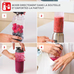 Charger l’image dans la visionneuse de la galerie, Moulinex Mix Move Blender Mixeur 300W Capacité Utile 0 6 L 2 Boutei...