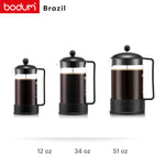 Charger l’image dans la visionneuse de la galerie, Bodum French Press Brazil - 1L 8 Tasses Cafetière À Piston - Verre...