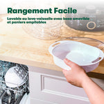 Charger l’image dans la visionneuse de la galerie, Cuiseur vapeur 7 L à 2 niveaux – Paniers empilables, Base amovible, Noir