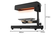 Raclette traditionnelle avec gril – 600 W, Thermostat réglable, Acier inox