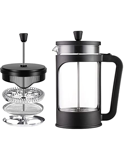Vier Cafetière Théière À Presse Française De 1 Litre Verre Borosili...