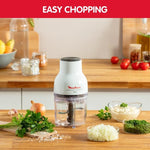 Charger l’image dans la visionneuse de la galerie, Hachoir électrique 400 ml – 300 W, 4 lames, Fonctions 3-en-1, Blanc