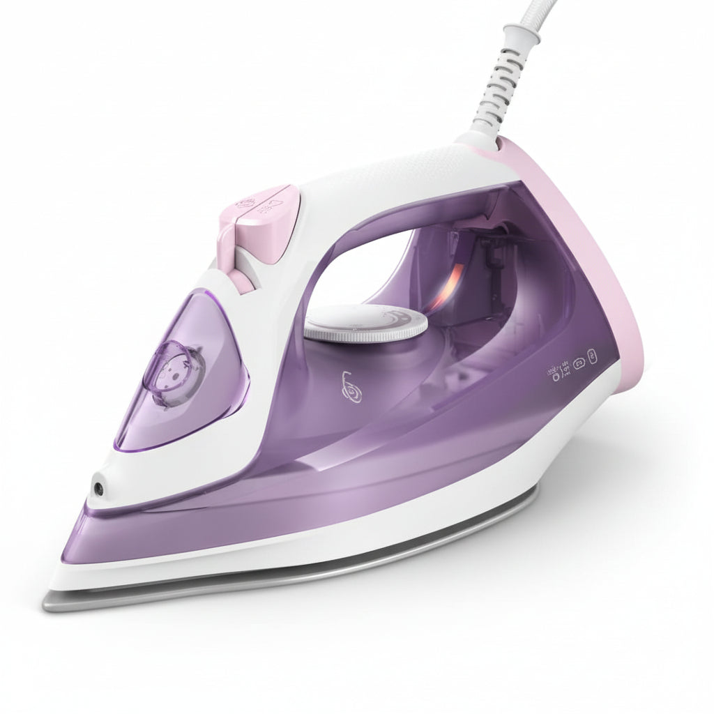 Fer à repasser vapeur 2000 W – effet pressing, semelle céramique