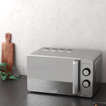 Charger l’image dans la visionneuse de la galerie, Micro-ondes avec grill 800 W – 20 L, technologie 3D, finition argent miroir