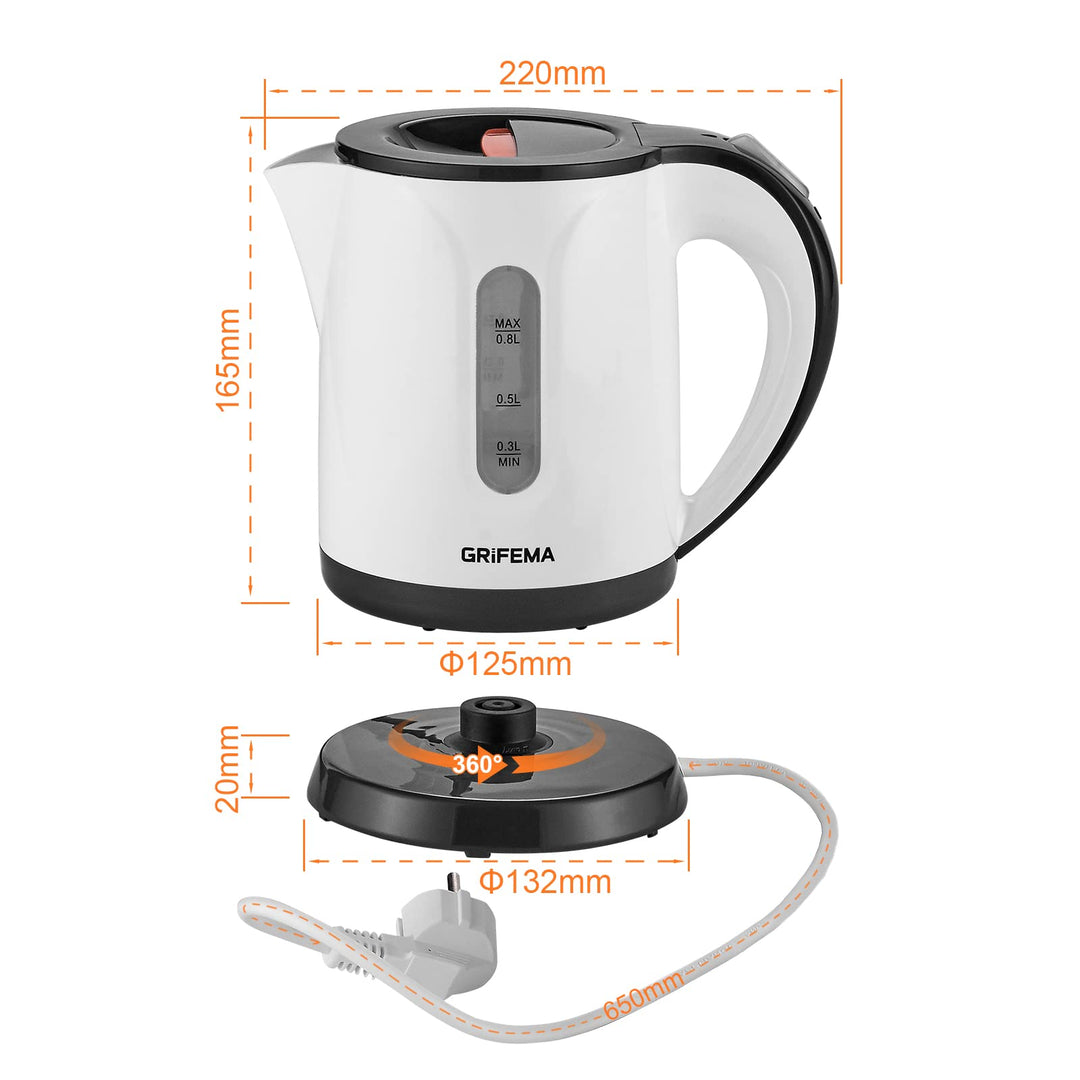 Bouilloire Électrique Compacte 0,8 L