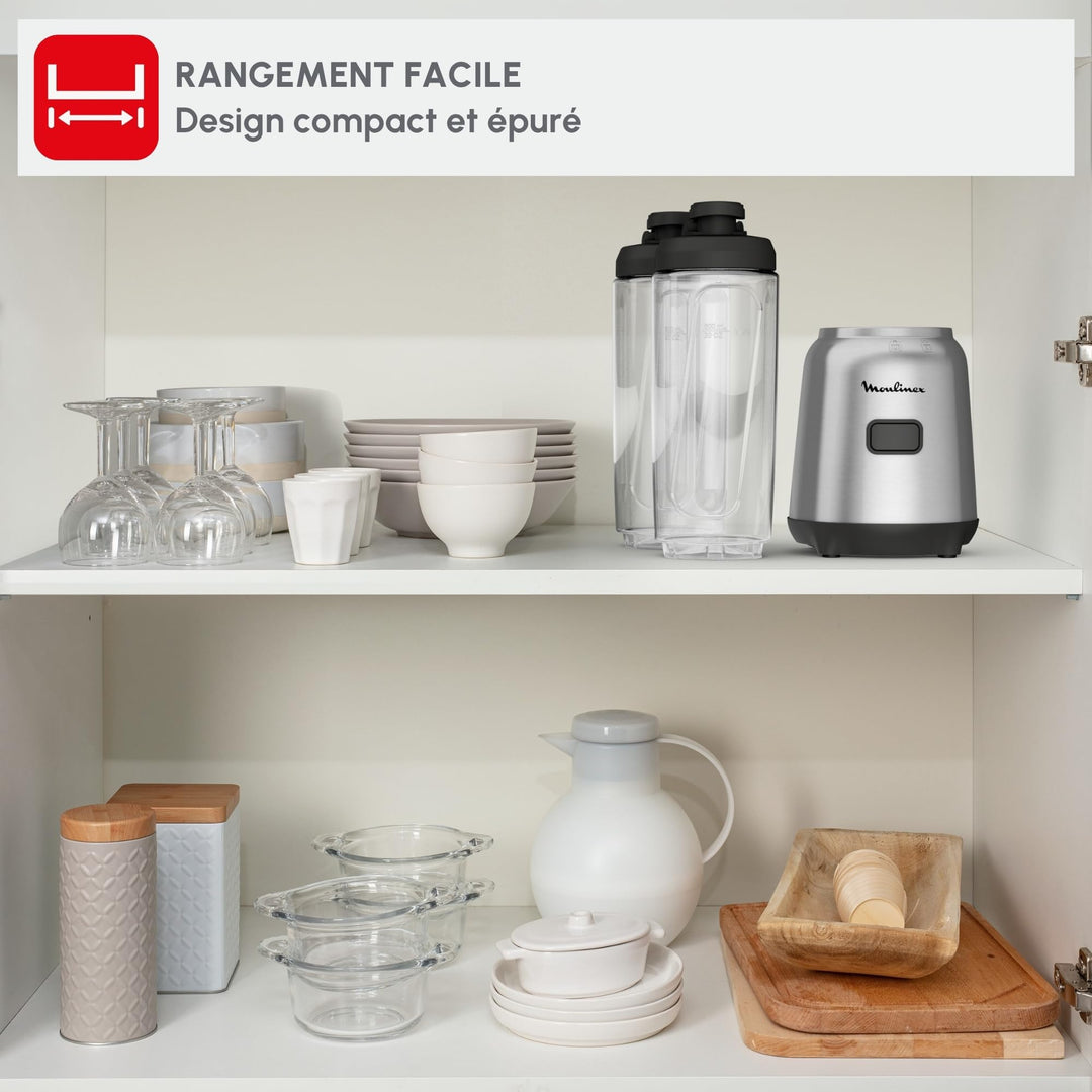 Moulinex Mix Move Blender Mixeur 300W Capacité Utile 0 6 L 2 Boutei...