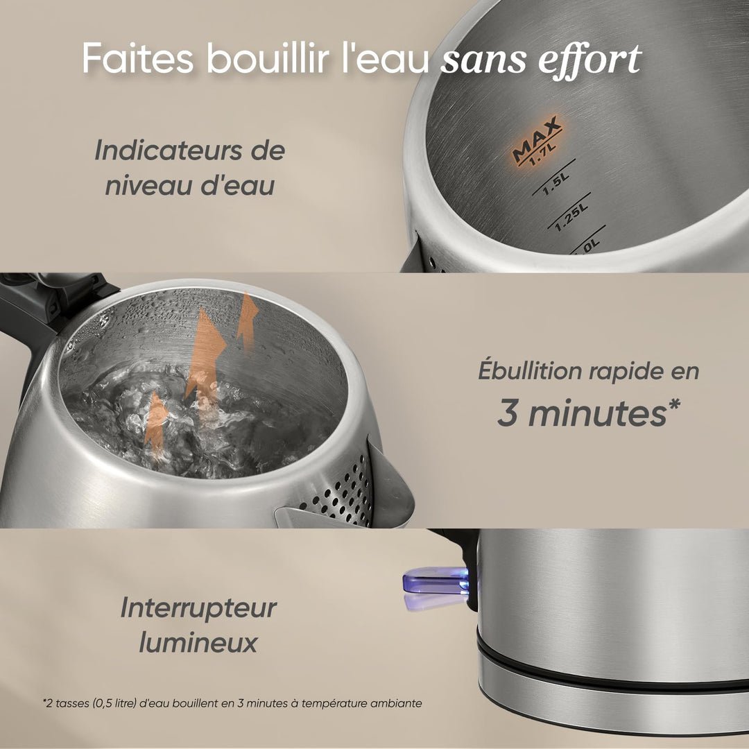 Cosori Bouilloire Électrique En Acier Inoxydable 1 7 L 2200 W Sans...