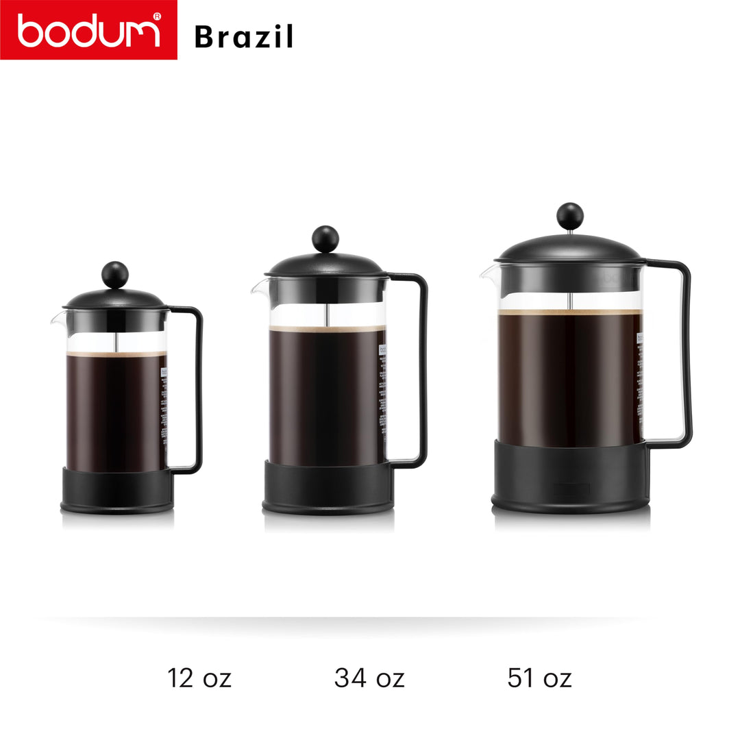 Bodum French Press Brazil - 1L 8 Tasses Cafetière À Piston - Verre...