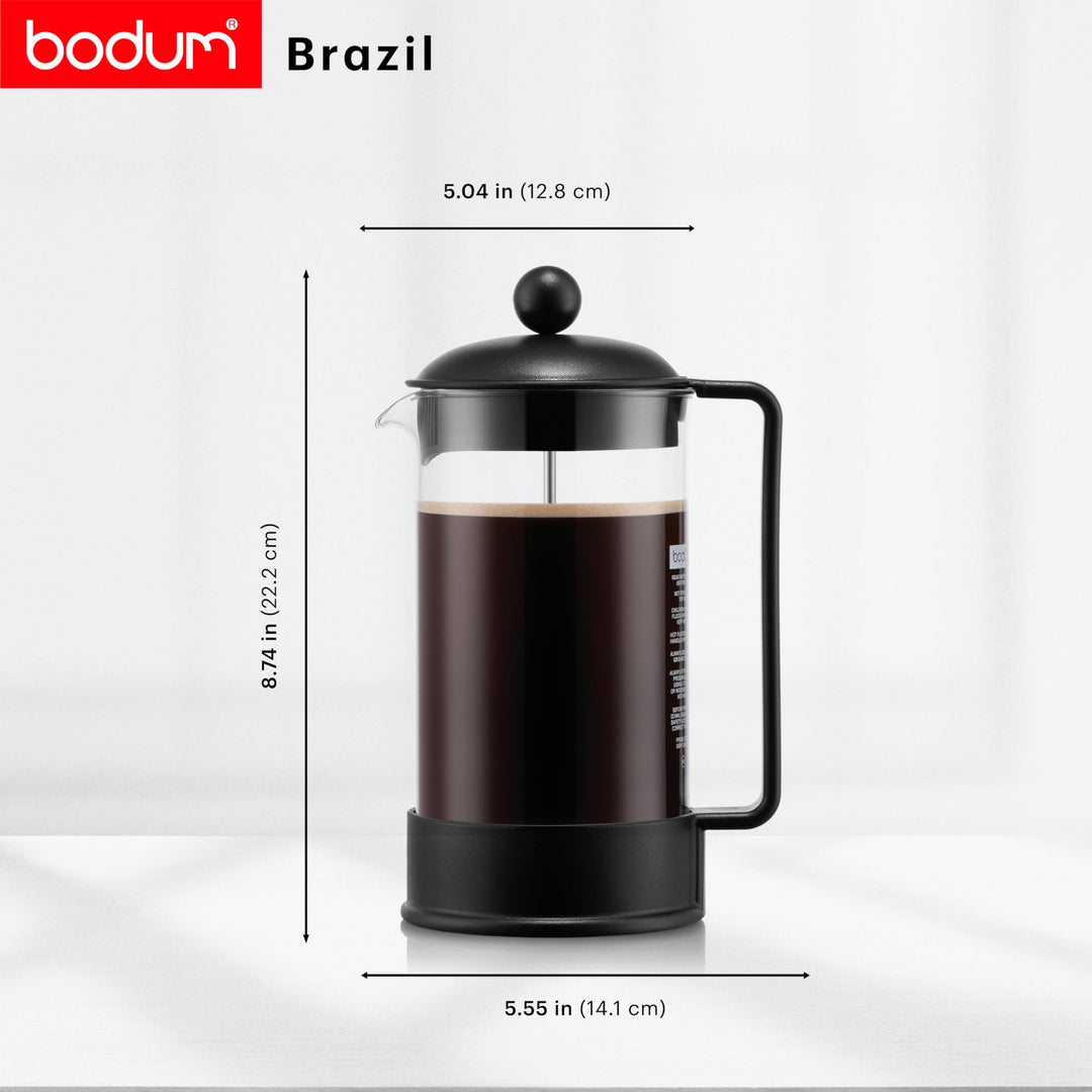 Bodum French Press Brazil - 1L 8 Tasses Cafetière À Piston - Verre...