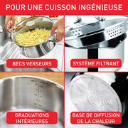 Tefal Faitout 24 Cm Induction Acier Inoxydable 18 10 Garantie 10 An...