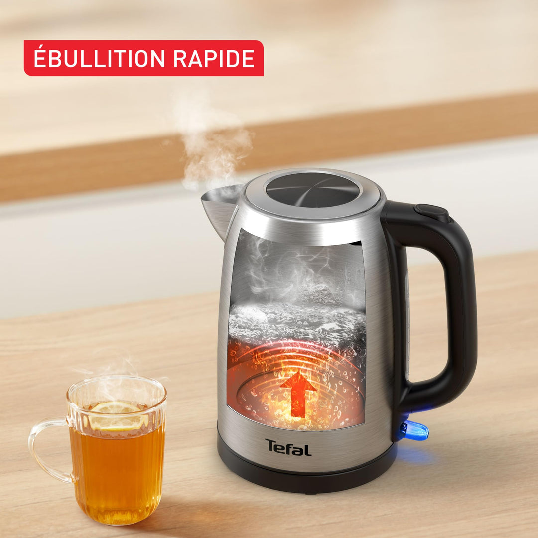 Tefal Bouilloire En Inox 1 7L 2200W Pour Une Ébullition Rapide Arrê...