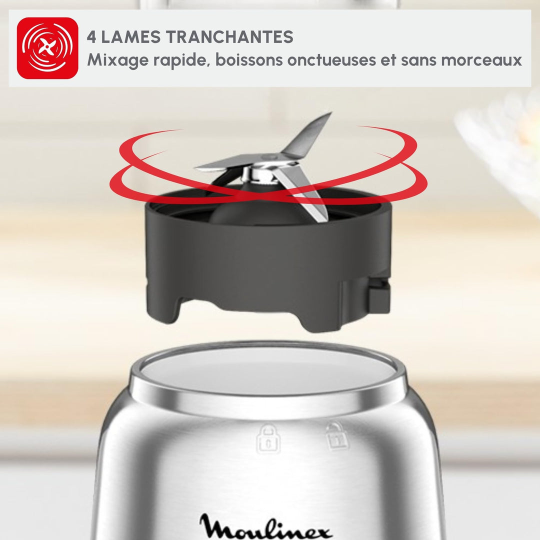 Moulinex Mix Move Blender Mixeur 300W Capacité Utile 0 6 L 2 Boutei...
