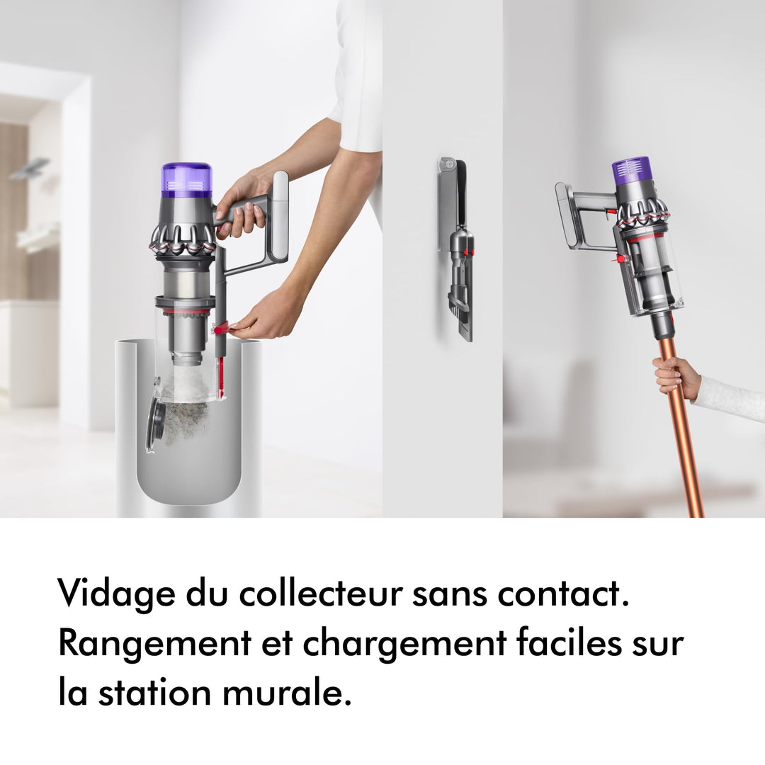 Aspirateur sans fil puissant – jusqu’à 60 min d’autonomie, brosse sols durs
