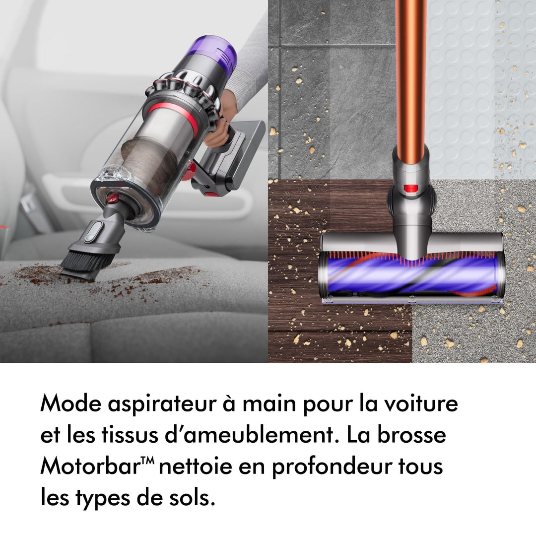 Aspirateur sans fil puissant – jusqu’à 60 min d’autonomie, brosse sols durs