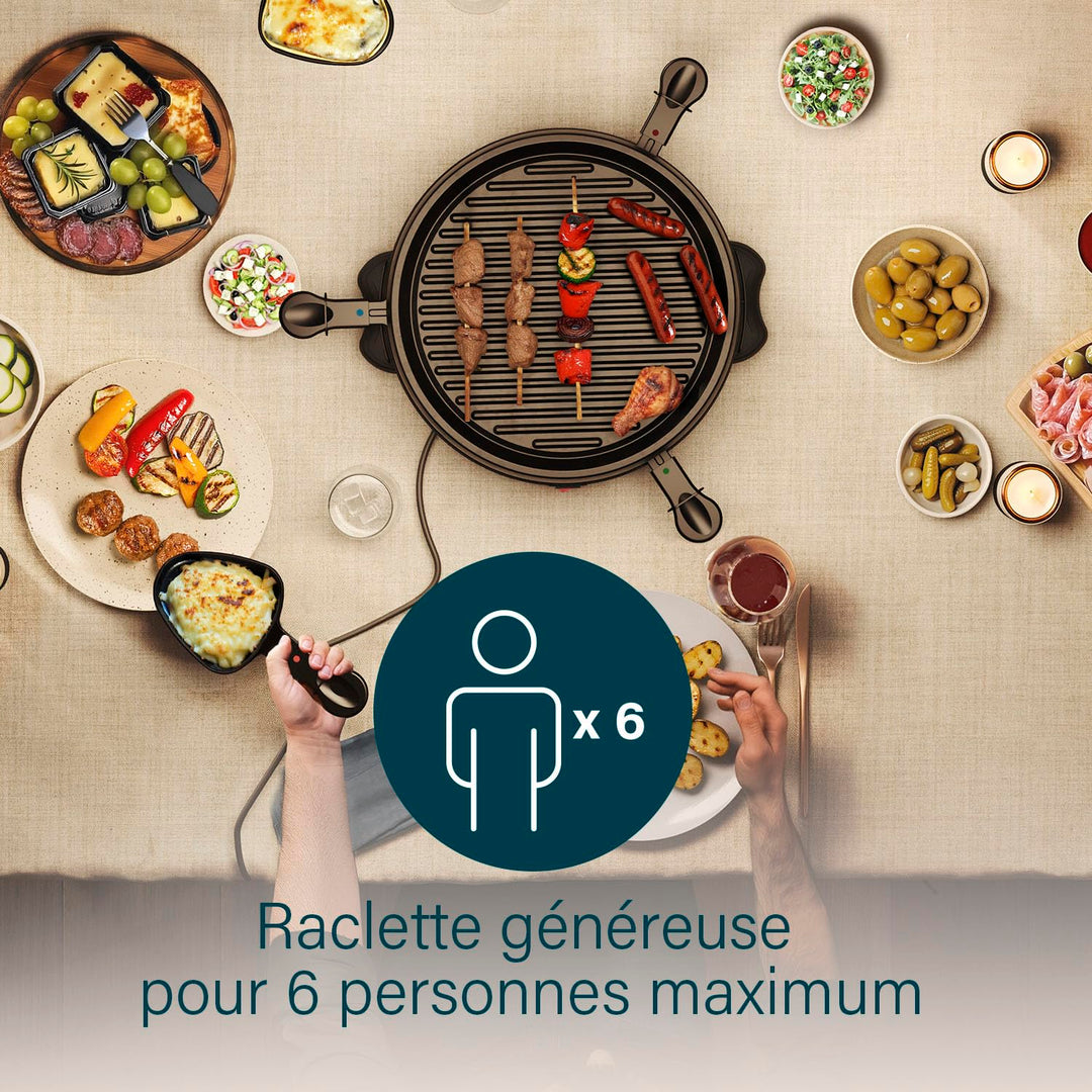 Appareil à Raclette 6 Personnes avec Pierre